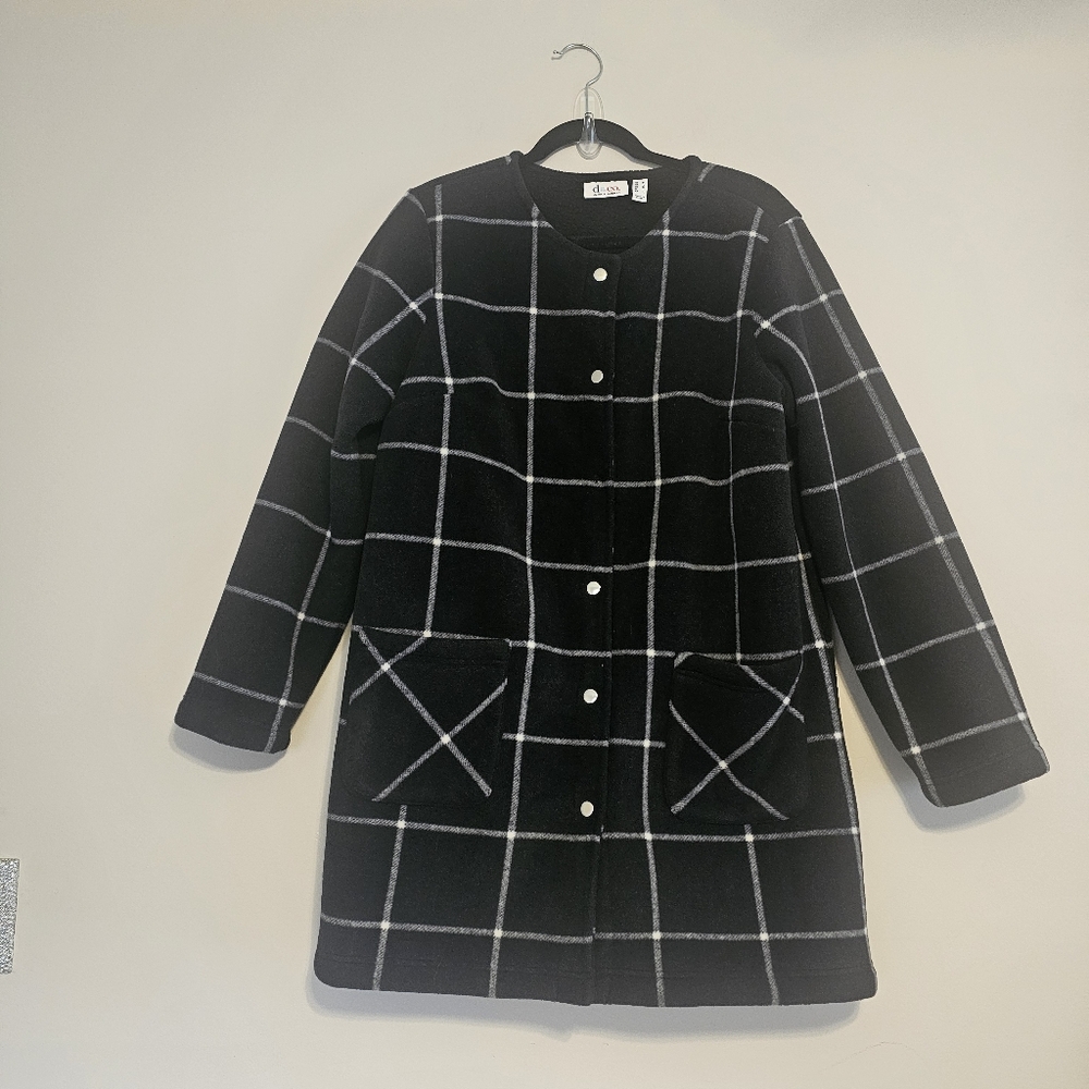 Denim & Co Jacket Fleece Size Medium